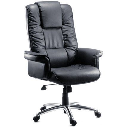 Lombard Executive Armchair Leather Black