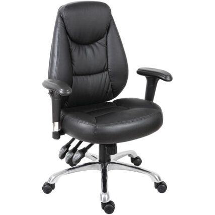 PORTLAND OPERATOR CHAIR FAUX LEATHER BLACK