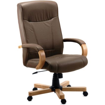 Richmond Executive Chair Leather Faced Brown