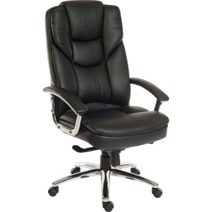 Skyline Executive Chair Leather Faced Black