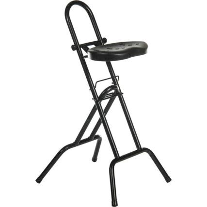 Industrial Support Stool Black