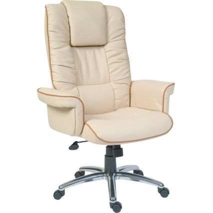 WINDSOR LEATHER CHAIR CREAM