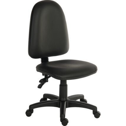 ERGO TWIN DELUXE DRAUGHTMANS CHAIR ADJ. FOOTRING BLACK PU