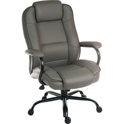 GOLIATH DUO HEAVY DUTY 24 HOUR LEATHER EXECUTIVE CHAIR GREY