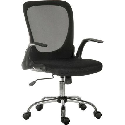 FLIP MESH EXECUTIVE CHAIR (FLIP UP ARMS) BLACK