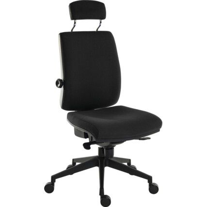 ERGO PLUS ULTRA 24HR OPERATOR CHAIR WITH HEADREST BLACK