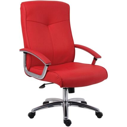 Hoxton Executive Chair Leather Faced Red