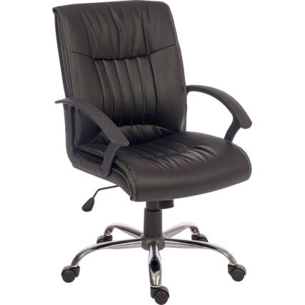 MILAN LEATHER LOOK EXECUTIVE ARMCHAIR BLACK