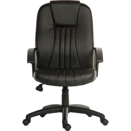 CITY LEATHER FACED EXECUTIVE ARMCHAIR BLACK