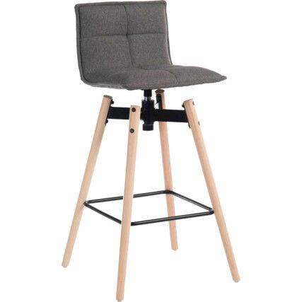 SPIN BARSTOOL GREY/LIGHT WOOD