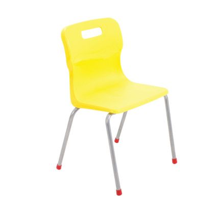 TITAN FOUR LEGGED CHAIR 380mm - YELLOW