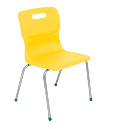 TITAN FOUR LEGGED CHAIR 430mm - YELLOW