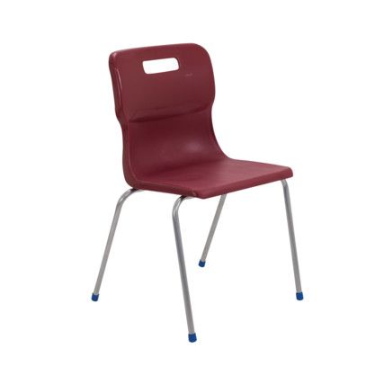 TITAN FOUR LEGGED CHAIR 460mm - BURGUNDY