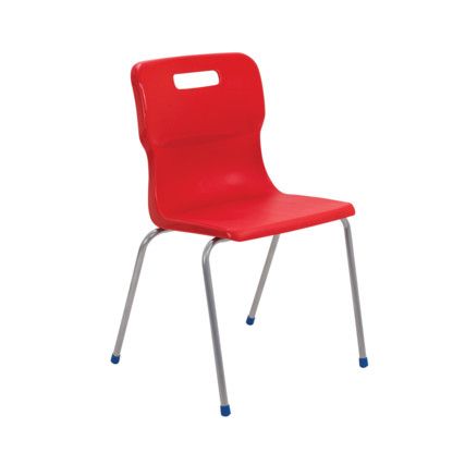 TITAN FOUR LEGGED CHAIR 460mm - RED