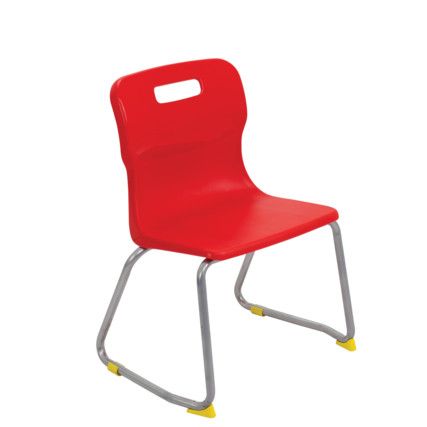 TITAN SKID BASE CHAIR 350mm - RED