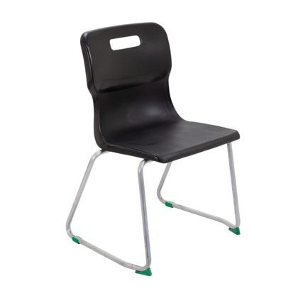 TITAN SKID BASE CHAIR 430mm - BLACK