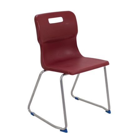 TITAN SKID BASE CHAIR 460mm - BURGUNDY