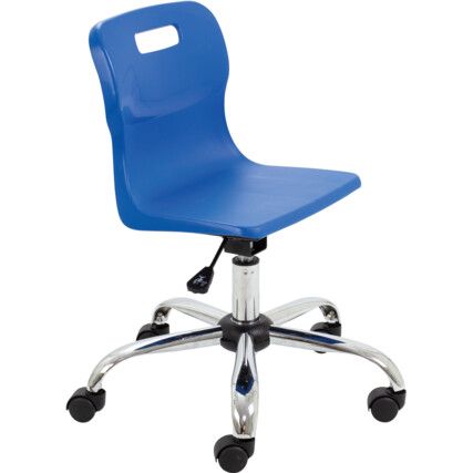 TITAN JUNIOR SWIVEL CHAIR 5-11 YEARS WITH CASTORS - BLUE