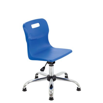 TITAN SENIOR SWIVEL CHAIR 11+ YEARS WITH GLIDES - BLUE