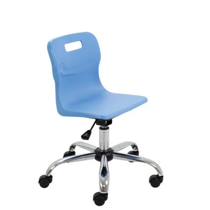 TITAN JUNIOR SWIVEL CHAIR 5-11 YEARS WITH CASTORS - SKY BLUE