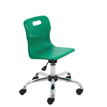 TITAN JUNIOR SWIVEL CHAIR 5-11 YEARS WITH CASTORS - GREEN