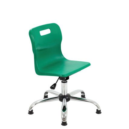 TITAN JUNIOR SWIVEL CHAIR 5-11 YEARS WITH GLIDES - GREEN