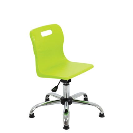 TITAN JUNIOR SWIVEL CHAIR 5-11 YEARS WITH GLIDES - LIME