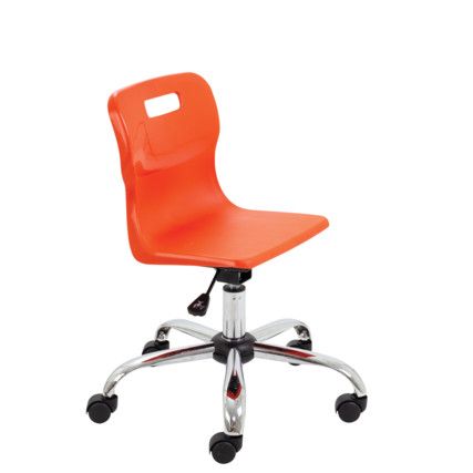 TITAN JUNIOR SWIVEL CHAIR 5-11 YEARS WITH CASTORS - ORANGE