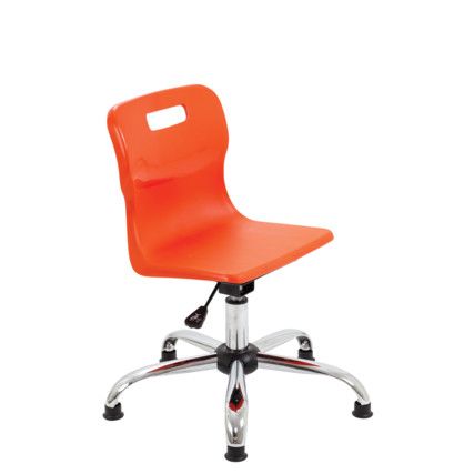 TITAN JUNIOR SWIVEL CHAIR 5-11 YEARS WITH GLIDES - ORANGE