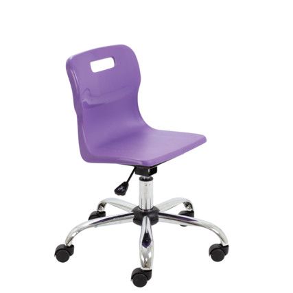 TITAN JUNIOR SWIVEL CHAIR 5-11 YEARS WITH CASTORS - PURPLE