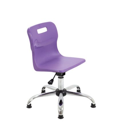 TITAN JUNIOR SWIVEL CHAIR 5-11 YEARS WITH GLIDES - PURPLE