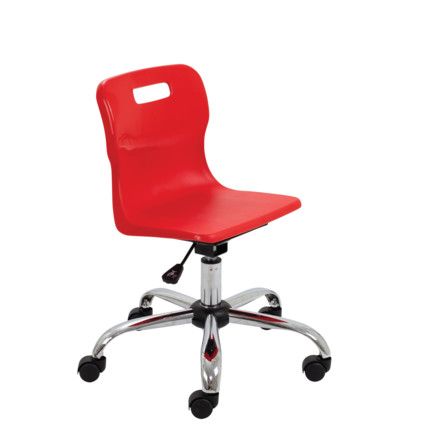 TITAN JUNIOR SWIVEL CHAIR 5-11 YEARS WITH CASTORS - RED