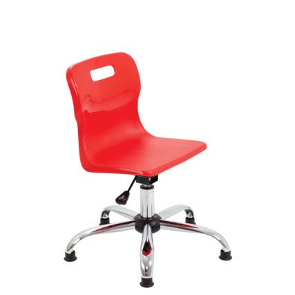 TITAN JUNIOR SWIVEL CHAIR 5-11 YEARS WITH GLIDES - RED