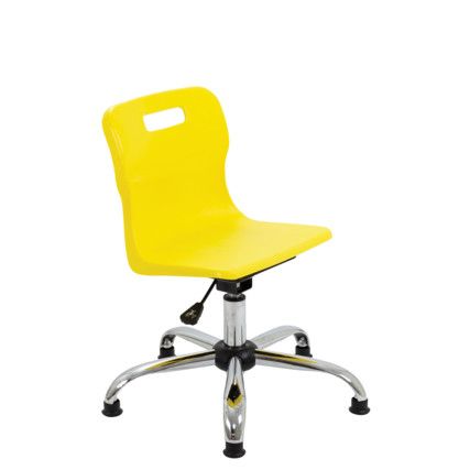 TITAN JUNIOR SWIVEL CHAIR 5-11 YEARS WITH GLIDES - YELLOW