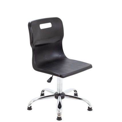 TITAN SENIOR SWIVEL CHAIR 11+ YEARS WITH GLIDES - BLACK