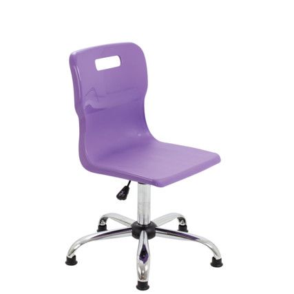 TITAN SENIOR SWIVEL CHAIR 11+ YEARS WITH GLIDES - PURPLE