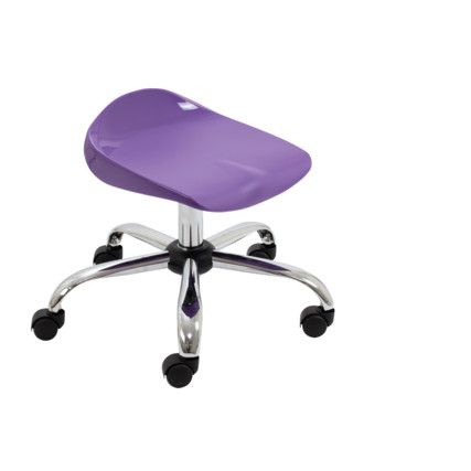 TITAN JUNIOR SWIVEL STOOL 5-11 YEARS WITH CASTORS - PURPLE