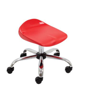 TITAN JUNIOR SWIVEL STOOL 5-11 YEARS WITH CASTORS - RED