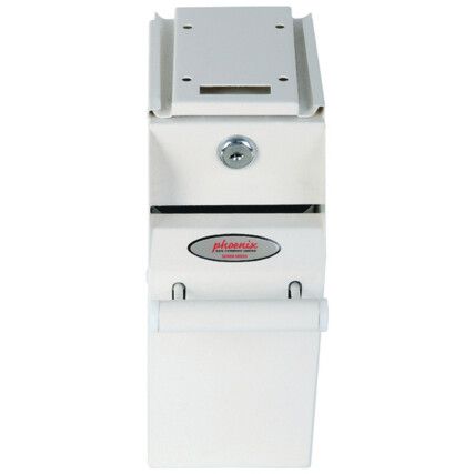 Safe, Keyed Lock, White, Steel, 195 x 100 x 225mm