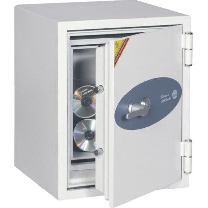 Safe, Keyed Lock, White, Steel, 470 x 470 x 600mm