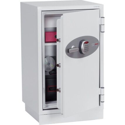 Safe, Combination Lock, White, Steel, 520 x 520 x 900mm