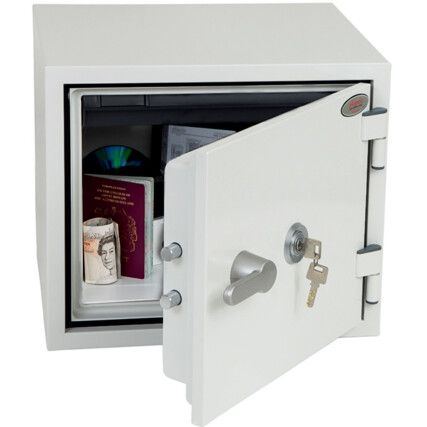 Safe, Keyed Lock, White, Steel, 363 x 412 x 360mm