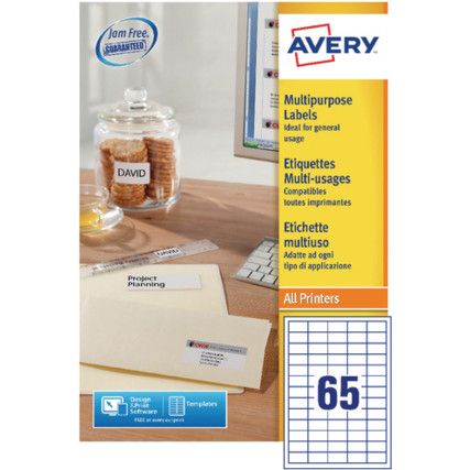 3666 MULTI-PURPOSE LABEL 65TV(PK-100)