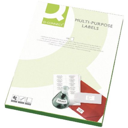 KF01132 MULTI-PURPOSE LABEL 105x37 WHT (PK-100) 