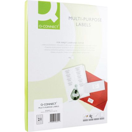 KF26051 MULTI-PURPOSE LABELS 63.5X38 WHT (PK-100)