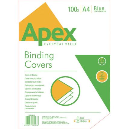 6501101 APEX LEATHERBOARD COVER A4 BLE (PK-100)