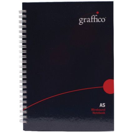 EN08814 GRAFFICO NOTEBOOK W/BOUNDH/BK A5