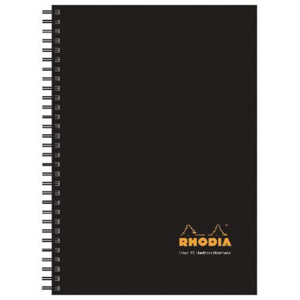 119233C RHODIA BUSINESS BOOK A5W/BOUND H/BK BLK (PK-3)