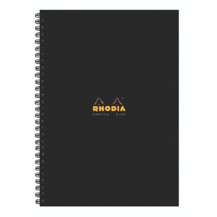 119238C RHODIA MEETING BOOK A4+W/BOUND HB BLK (PK-3)