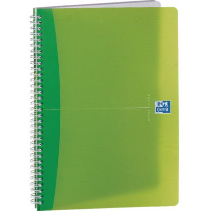 100104241 NOTEBOOK A4 W/BOUND FEINT MARGIN TRANSLUCENT ASST (PK-5)